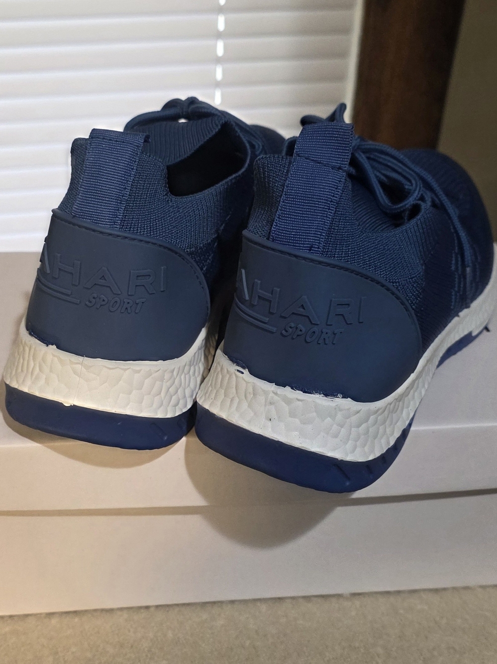 Tahari Navy Blue Women's Athletic Sneakers with White Midsole